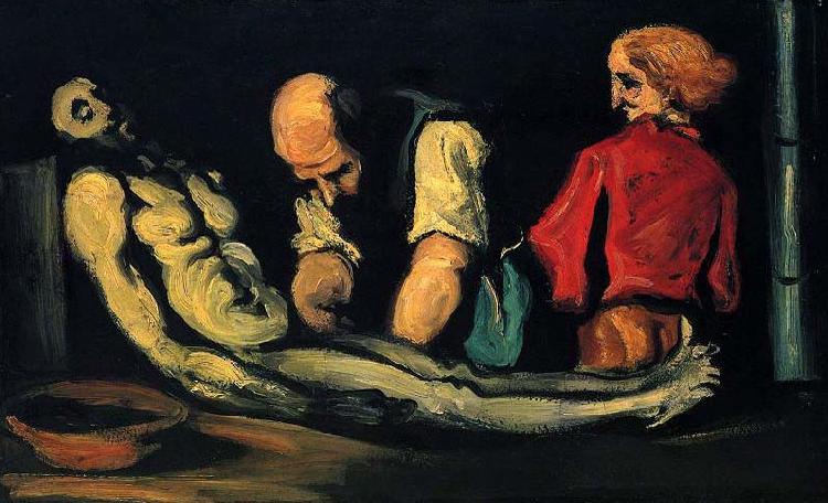 Paul Cezanne Vorbereitung auf das Begrabnis oil painting image